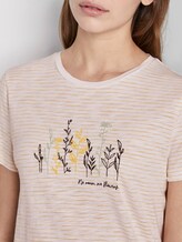 Gestreiftes T-Shirt mit floralem Print - Frauen - offwhite yellow thin stripe Gestreiftes T-Shirt mit floralem Print - Frauen - offwhite yellow thin stripe - 9 - TOM TAILOR