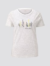 Gestreiftes T-Shirt mit floralem Print - Frauen - offwhite olive thin stripe Gestreiftes T-Shirt mit floralem Print - Frauen - offwhite olive thin stripe - 7 - TOM TAILOR