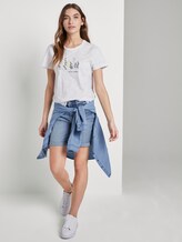 Gestreiftes T-Shirt mit floralem Print - Frauen - offwhite blue thin stripe Gestreiftes T-Shirt mit floralem Print - Frauen - offwhite blue thin stripe - 3 - TOM TAILOR