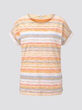 T-Shirt mit blassem Streifenmuster - Frauen - yellow multicolor stripe T-Shirt mit blassem Streifenmuster - Frauen - yellow multicolor stripe - 7 - TOM TAILOR