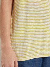 Gestreiftes T-Shirt mit elastischem Bund - Frauen - offwhite yellow stripe Gestreiftes T-Shirt mit elastischem Bund - Frauen - offwhite yellow stripe - 10 - TOM TAILOR