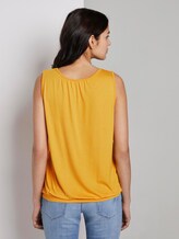 Fließendes Top mit elastischem Bund - Frauen - deep golden yellow Fließendes Top mit elastischem Bund - Frauen - deep golden yellow - 2 - TOM TAILOR