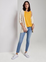 Fließendes Top mit elastischem Bund - Frauen - deep golden yellow Fließendes Top mit elastischem Bund - Frauen - deep golden yellow - 3 - TOM TAILOR