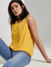 Fließendes Top mit elastischem Bund - Frauen - deep golden yellow Fließendes Top mit elastischem Bund - Frauen - deep golden yellow - 5 - TOM TAILOR