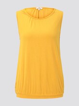 Fließendes Top mit elastischem Bund - Frauen - deep golden yellow Fließendes Top mit elastischem Bund - Frauen - deep golden yellow - 7 - TOM TAILOR
