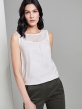 Top with lace inserts - Women - Whisper White Top with lace inserts - Women - Whisper White - 5 - TOM TAILOR