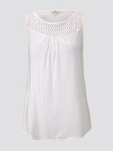 Top with lace inserts - Women - Whisper White Top with lace inserts - Women - Whisper White - 7 - TOM TAILOR