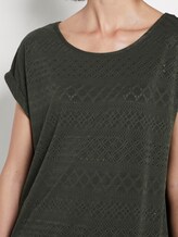 T-Shirt met Ajour patroon - Vrouwen - Woodland Green T-Shirt met Ajour patroon - Vrouwen - Woodland Green - 10 - TOM TAILOR