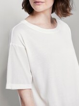 Lockeres T-Shirt im Material-Mix - Frauen - Whisper White Lockeres T-Shirt im Material-Mix - Frauen - Whisper White - 10 - TOM TAILOR