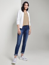 Basic T-Shirt mit V-Ausschnitt - Frauen - cream toffee Basic T-Shirt mit V-Ausschnitt - Frauen - cream toffee - 3 - TOM TAILOR