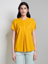 T-Shirt mit Henley-Ausschnitt - Frauen - deep golden yellow T-Shirt mit Henley-Ausschnitt - Frauen - deep golden yellow - 1 - TOM TAILOR