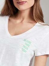Print T-Shirt mit V-Ausschnitt - Frauen - Off White Print T-Shirt mit V-Ausschnitt - Frauen - Off White - 10 - TOM TAILOR Denim