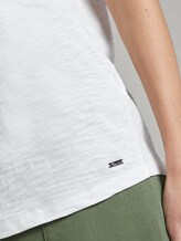Print T-Shirt mit V-Ausschnitt - Frauen - Off White Print T-Shirt mit V-Ausschnitt - Frauen - Off White - 9 - TOM TAILOR Denim