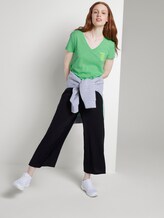 Print T-Shirt mit V-Ausschnitt - Frauen - dusty apple green Print T-Shirt mit V-Ausschnitt - Frauen - dusty apple green - 3 - TOM TAILOR Denim
