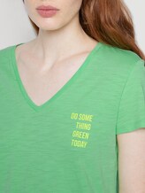 Print T-Shirt mit V-Ausschnitt - Frauen - dusty apple green Print T-Shirt mit V-Ausschnitt - Frauen - dusty apple green - 9 - TOM TAILOR Denim