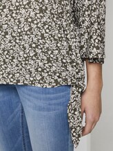 Gemustertes Shirt mit Knoten- und Ausschnittdetail - Frauen - khaki offwhite floral design Gemustertes Shirt mit Knoten- und Ausschnittdetail - Frauen - khaki offwhite floral design - 10 - TOM TAILOR