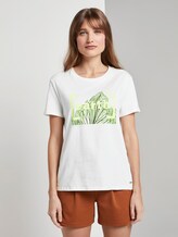 T-shirt with a print in a loose fit - Women - Off White T-shirt with a print in a loose fit - Women - Off White - 1 - TOM TAILOR Denim