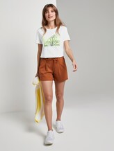 T-shirt with a print in a loose fit - Women - Off White T-shirt with a print in a loose fit - Women - Off White - 3 - TOM TAILOR Denim