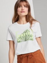 T-shirt with a print in a loose fit - Women - Off White T-shirt with a print in a loose fit - Women - Off White - 5 - TOM TAILOR Denim