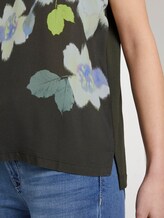 T-shirt in a material mix with a floral print - Women - Woodland Green T-shirt in a material mix with a floral print - Women - Woodland Green - 10 - TOM TAILOR