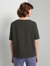 Strukturiertes Kurzarm-Sweatshirt - Frauen - Woodland Green Strukturiertes Kurzarm-Sweatshirt - Frauen - Woodland Green - 2 - TOM TAILOR