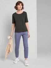 Strukturiertes Kurzarm-Sweatshirt - Frauen - Woodland Green Strukturiertes Kurzarm-Sweatshirt - Frauen - Woodland Green - 3 - TOM TAILOR