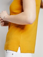 Poloshirt mit kleiner Stickerei - Frauen - deep golden yellow Poloshirt mit kleiner Stickerei - Frauen - deep golden yellow - 10 - TOM TAILOR