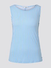 Gemustertes Top aus Jersey - Frauen - blue white vertical stripe Gemustertes Top aus Jersey - Frauen - blue white vertical stripe - 7 - TOM TAILOR Denim