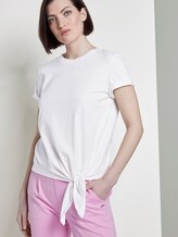 Lockeres T-Shirt mit Knotendetail - Frauen - Off White Lockeres T-Shirt mit Knotendetail - Frauen - Off White - 5 - TOM TAILOR Denim