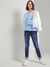 Lockeres Langarmshirt mit Streifenmuster - Frauen - blue white vertical stripe Lockeres Langarmshirt mit Streifenmuster - Frauen - blue white vertical stripe - 3 - TOM TAILOR Denim