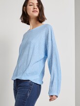Lockeres Langarmshirt mit Streifenmuster - Frauen - blue white vertical stripe Lockeres Langarmshirt mit Streifenmuster - Frauen - blue white vertical stripe - 5 - TOM TAILOR Denim