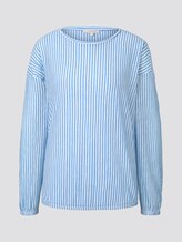 Lockeres Langarmshirt mit Streifenmuster - Frauen - blue white vertical stripe Lockeres Langarmshirt mit Streifenmuster - Frauen - blue white vertical stripe - 7 - TOM TAILOR Denim