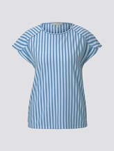 Lockeres T-Shirt mit Streifenmuster - Frauen - blue white vertical stripe Lockeres T-Shirt mit Streifenmuster - Frauen - blue white vertical stripe - 7 - TOM TAILOR Denim