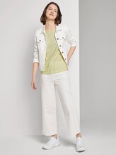 Lockeres T-Shirt mit Streifenmuster - Frauen - yellow white vertical stripe Lockeres T-Shirt mit Streifenmuster - Frauen - yellow white vertical stripe - 3 - TOM TAILOR Denim