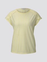Lockeres T-Shirt mit Streifenmuster - Frauen - yellow white vertical stripe Lockeres T-Shirt mit Streifenmuster - Frauen - yellow white vertical stripe - 7 - TOM TAILOR Denim
