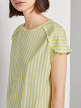 Lockeres T-Shirt mit Streifenmuster - Frauen - yellow white vertical stripe Lockeres T-Shirt mit Streifenmuster - Frauen - yellow white vertical stripe - 9 - TOM TAILOR Denim