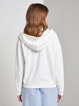 Loose sweat-jacket with a hood - Women - Off White Loose sweat-jacket with a hood - Women - Off White - 2 - TOM TAILOR Denim