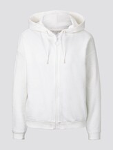 Loose sweat-jacket with a hood - Women - Off White Loose sweat-jacket with a hood - Women - Off White - 7 - TOM TAILOR Denim