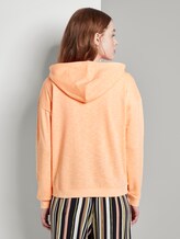 Losse sweater met hoodie - Vrouwen - dark papaya neon orange Losse sweater met hoodie - Vrouwen - dark papaya neon orange - 2 - TOM TAILOR Denim