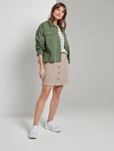 Utility Minirock mit Knopfleiste - Frauen - dark beige Utility Minirock mit Knopfleiste - Frauen - dark beige - 3 - TOM TAILOR Denim