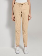 Slanke chino broek met elastische tailleband - Vrouwen - cream toffee Slanke chino broek met elastische tailleband - Vrouwen - cream toffee - 1 - TOM TAILOR