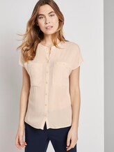 Blusenshirt mit Mao-Kragen - Frauen - soft vanilla Blusenshirt mit Mao-Kragen - Frauen - soft vanilla - 5 - TOM TAILOR
