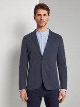 Jersey jacket in a melange look - Men - after dark blue white melange Jersey jacket in a melange look - Men - after dark blue white melange - 1 - TOM TAILOR