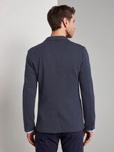 Jersey jacket in a melange look - Men - after dark blue white melange Jersey jacket in a melange look - Men - after dark blue white melange - 2 - TOM TAILOR