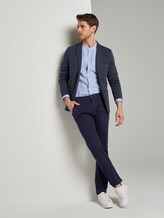 Jersey jacket in a melange look - Men - after dark blue white melange Jersey jacket in a melange look - Men - after dark blue white melange - 3 - TOM TAILOR
