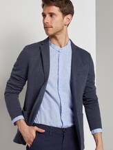 Jersey jacket in a melange look - Men - after dark blue white melange Jersey jacket in a melange look - Men - after dark blue white melange - 5 - TOM TAILOR