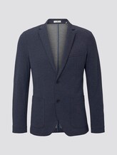 Jersey jacket in a melange look - Men - after dark blue white melange Jersey jacket in a melange look - Men - after dark blue white melange - 7 - TOM TAILOR