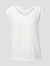 Blusen-Top mit V-Ausschnitt - Frauen - Whisper White Blusen-Top mit V-Ausschnitt - Frauen - Whisper White - 7 - TOM TAILOR
