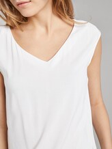 Blusen-Top mit V-Ausschnitt - Frauen - Whisper White Blusen-Top mit V-Ausschnitt - Frauen - Whisper White - 9 - TOM TAILOR