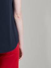Blusen-Top mit V-Ausschnitt - Frauen - Sky Captain Blue Blusen-Top mit V-Ausschnitt - Frauen - Sky Captain Blue - 10 - TOM TAILOR